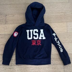 🇺🇸 POLO RALPH LAUREN Team USA Olympic Navy Fleece Hoodie, size Medium (10-12)